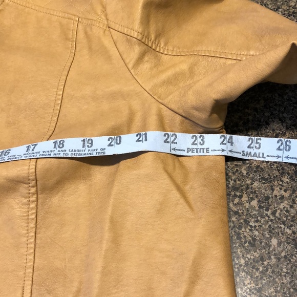 Christopher & Banks Tan Faux Leather Jacket Full Zip XL - Picture 9 of 12